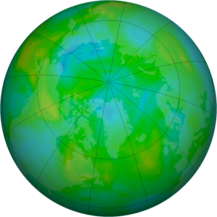 Arctic ozone map for 07 September 1980